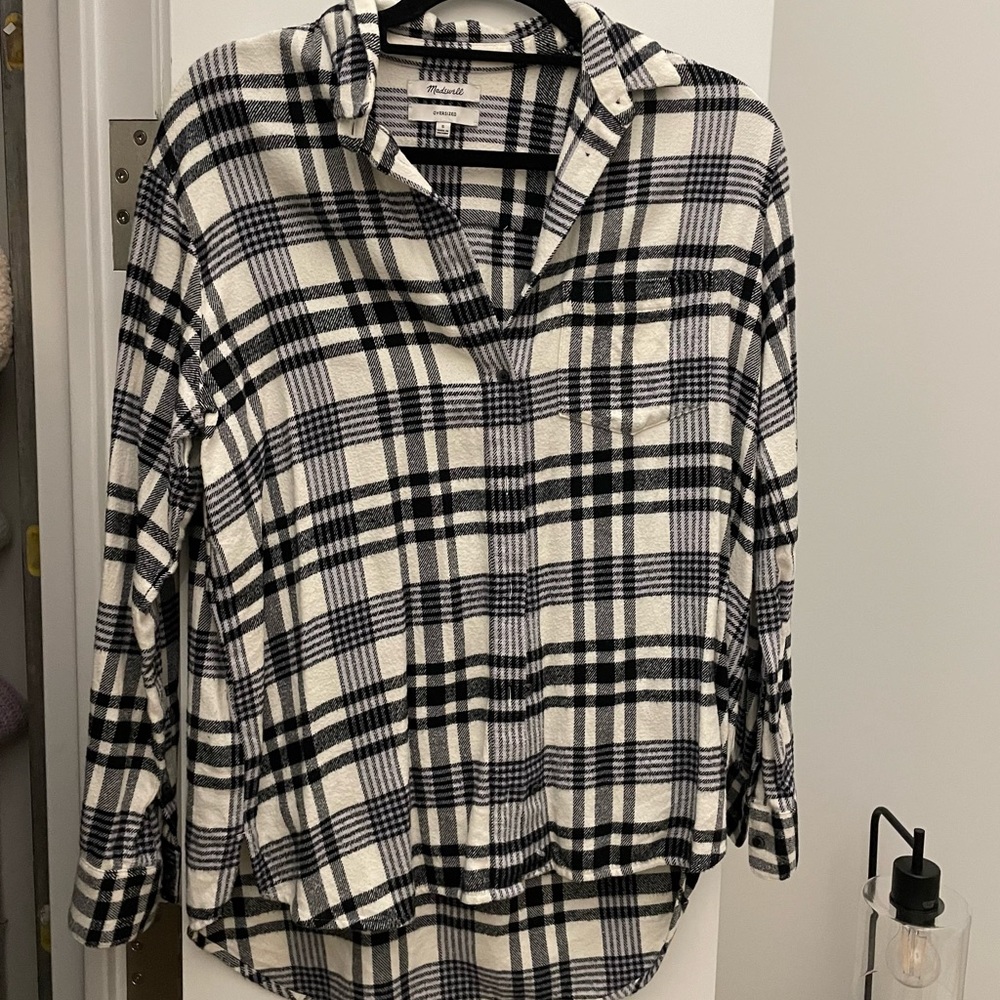 Madewell oversized fit flannel size S